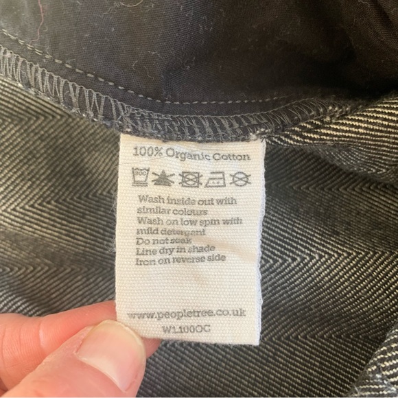 People Tree Organic Cotton Tapered Trousers UK 14 - Picture 7 of 8